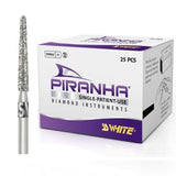 SS White 850-018C Piranha FG Friction Grip Round End Taper Coarse Grit Diamond Burs 25/Pk