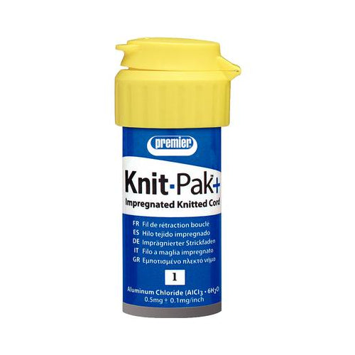 Premier Dental 9007564 Knit-Pak+ Aluminum Chloride Impregnated Cord #1 100"