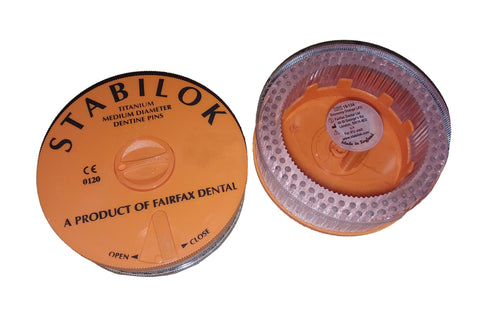 Fairfax Dental 60054 Stabilok Titanium Pins .027" Orange Economy Kit 100/Pk