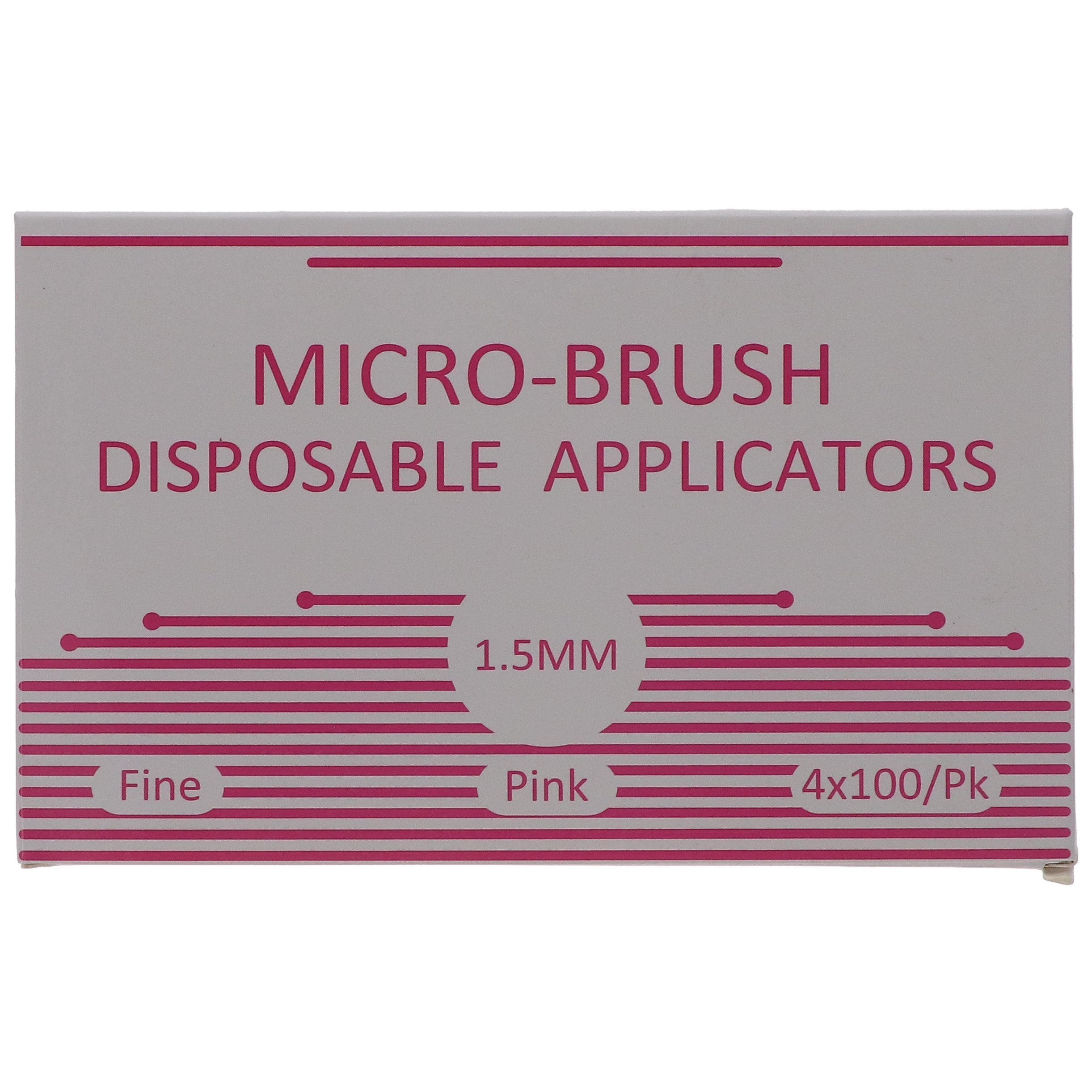 House Brand Dentistry 101319 Micro-Brush Disposable Applicators Fine Pink 4 x 100/Pk