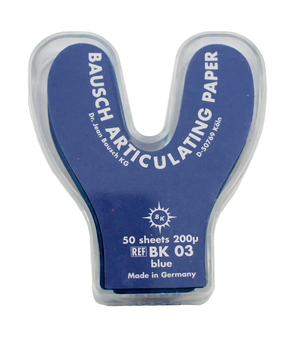 Bausch BK03 Arti-Check Articulating Paper Horseshoe Strips Blue .008" 50/pk