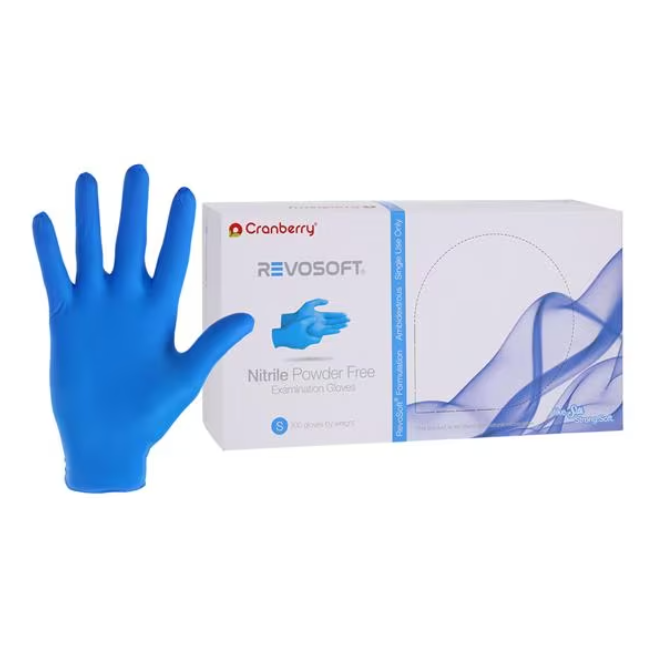 Cranberry CR3276 RevoSoft Nitrile Exam Gloves Powder Free Small 300/Pk