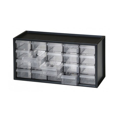 Plasdent DRA20-11 BenchTop Countertop Storage Cabinet 20 Drawer Unit Black Frame