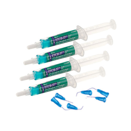 Bisco E5503EBM Etch-37 37% Phosphoric Acid Etchant Dental Syringes 4/Pk 5 Gm EXP Nov 2022