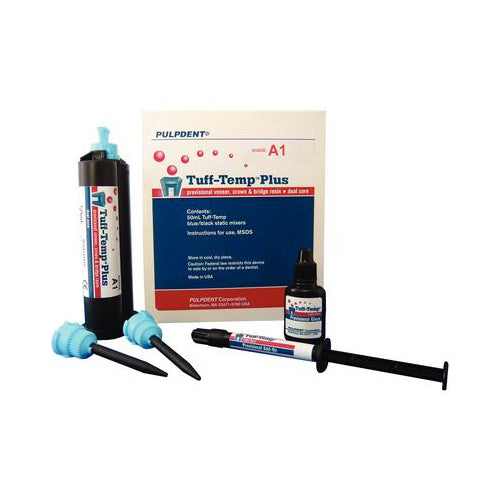 Pulpdent TTPA1 Tuff-Temp Plus Automix Veneer Crown Bridge Resin Cartridge Kit 50 mL A1