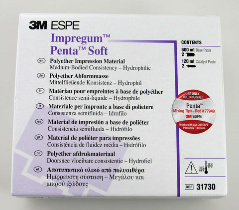 3M ESPE 31730N Impregum Penta Soft Polyether Impression Material Medium Body 2/Pk EXP Dec 2024