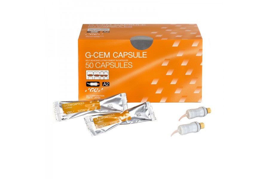 GC 003217 G-Cem Self Adhesive Luting Cement Dental Capsules A2 50/Pk EXP Dec 2023