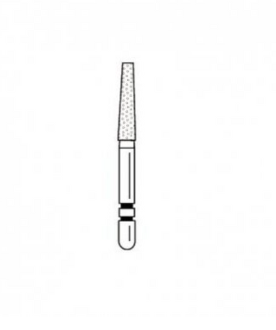 Premier Dental 2015375 Two Striper FG Friction Grip 703.8F Flat End Taper Fine Grit Diamond Burs 5/Pk