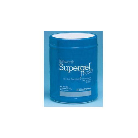 Bosworth 0921823 Supergel Dental Alginate Fresh Fast Set Dust Controlled Formula 1 Lb EXP Nov 2023