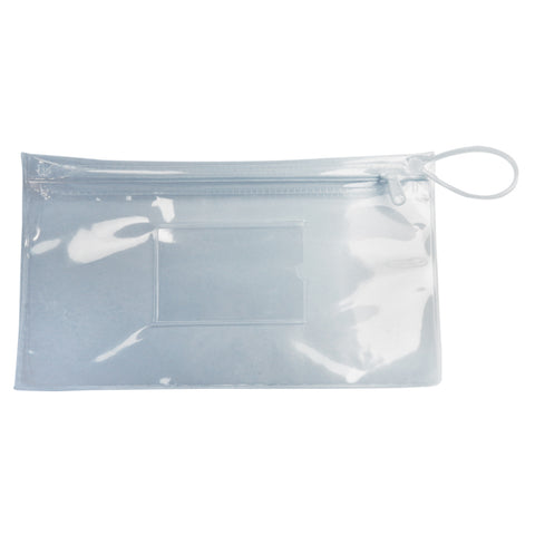 OraBrite 20415C Clear Deluxe EVA Dental Zippered Bags Pocket Clear Vinyl 100/Pk