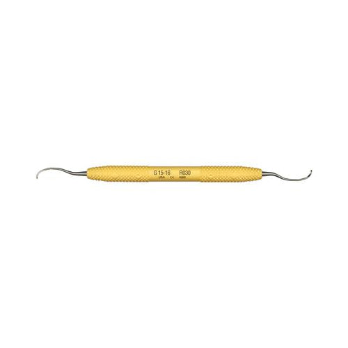 PDT R030 Cruise Line Amazing Gracey Double End Dental Curette 15/16 Yellow
