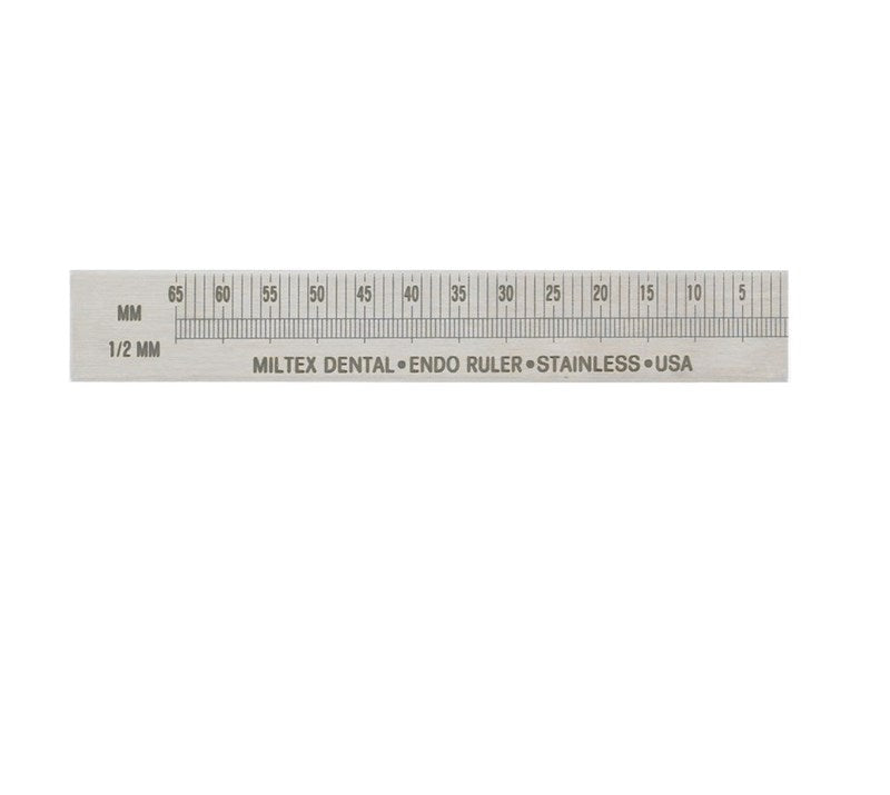 Miltex Integra 017-25703 Endodontic Ruler Right Hand Stainless Steel 3"