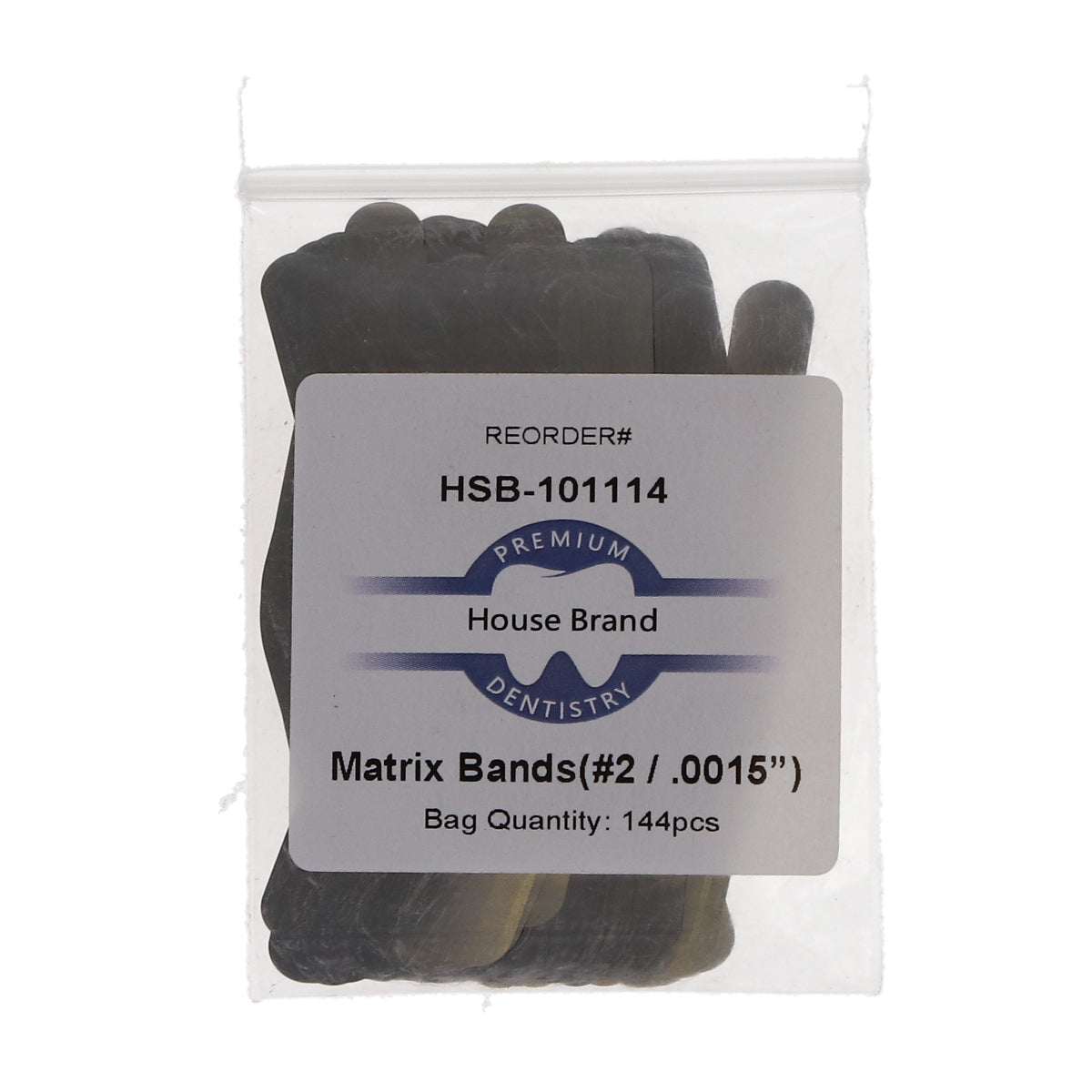 House Brand Dentistry 101114 Matrix Bands Size #2 Thickness .0015