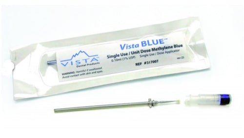 Vista Dental 317007 Vista-Blue Dental Fracture Detection Unidose Syringes 30/Pack 0.1 mL