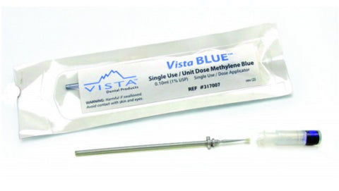 Vista Dental 317007 Vista-Blue Dental Fracture Detection Unidose Syringes 30/Pack 0.1 mL