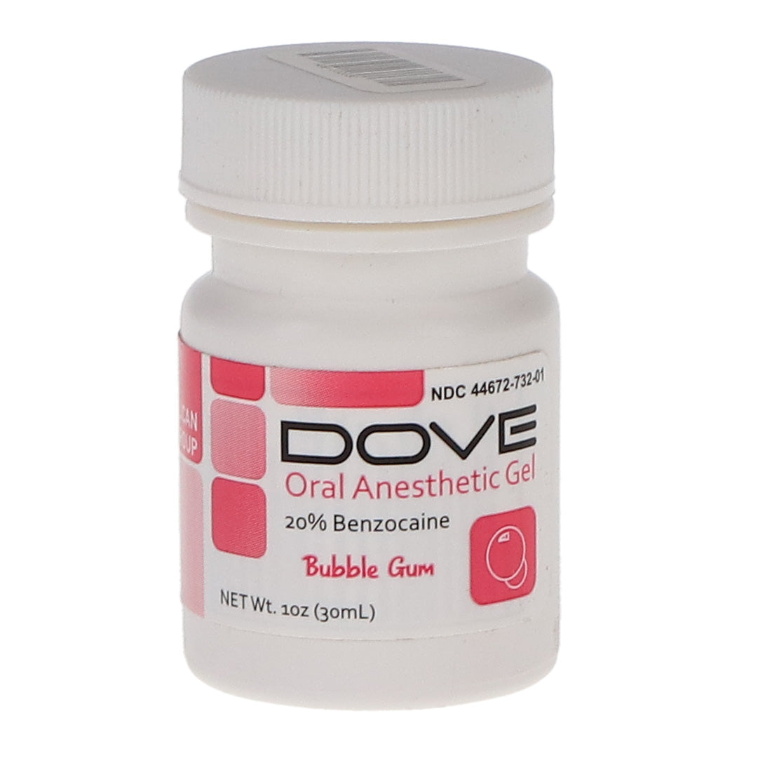 House Brand Dentistry 102030 Topical Benzocaine Oral Dental Gel 1 Oz Bubble Gum