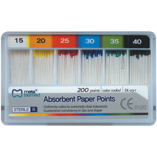 3D Dental PPB45-80 Absorbent Paper Points Bulk 200/Pk #45-80