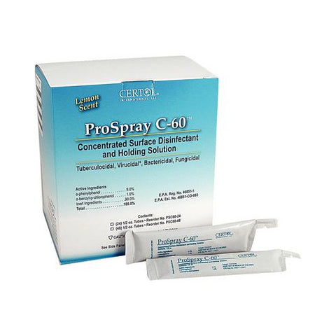 Certol PSC60/48 ProSpray C-60 Surface Disinfectant Operatory Pack 1/2 Oz 48/Pk