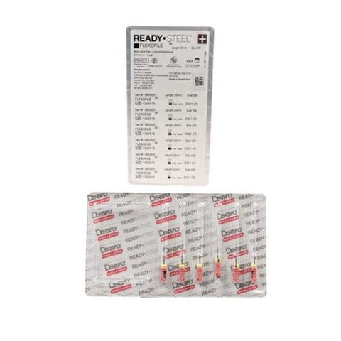 Dentsply Maillefer A012X02500604 Ready-Steel C+Files Sterile 25mm #06  6/Pk