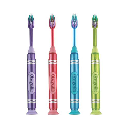 Sunstar Butler 227QM GUM Crayola Metallic Kid's Toothbrushes Soft 12/Pk