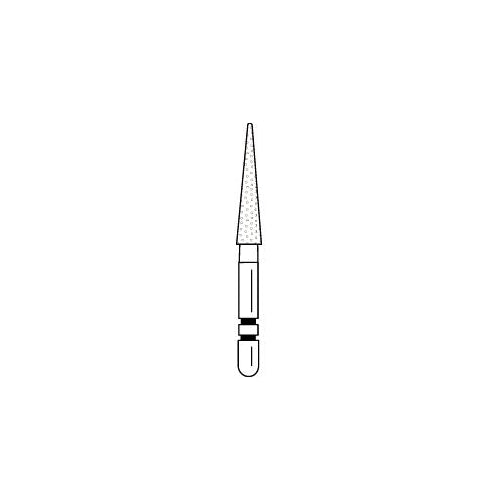 Premier Dental 2015037 Two Striper FG Friction Grip #209.10C Cone Shaped Coarse Grit Diamond Burs 5/Pk