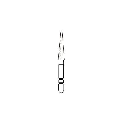 Premier Dental 2015037 Two Striper FG Friction Grip #209.10C Cone Shaped Coarse Grit Diamond Burs 5/Pk