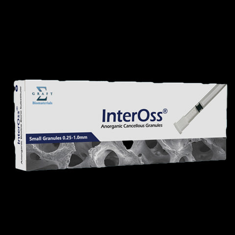 InterOss IOSG050 Anorganic Cancellous Granules Small 0.25-1.0mm 0.50g 1.0cc
