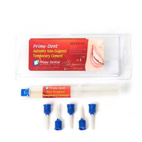 Prime Dental 023-012 Automix Non-Eugenol Temporary Cement Syringe 6gm