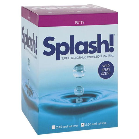 Denmat SPD1212 SPLASH! Regular Putty 5:30 Total Set Time Base & Catalyst 250 mL (Exp Aug 2023)