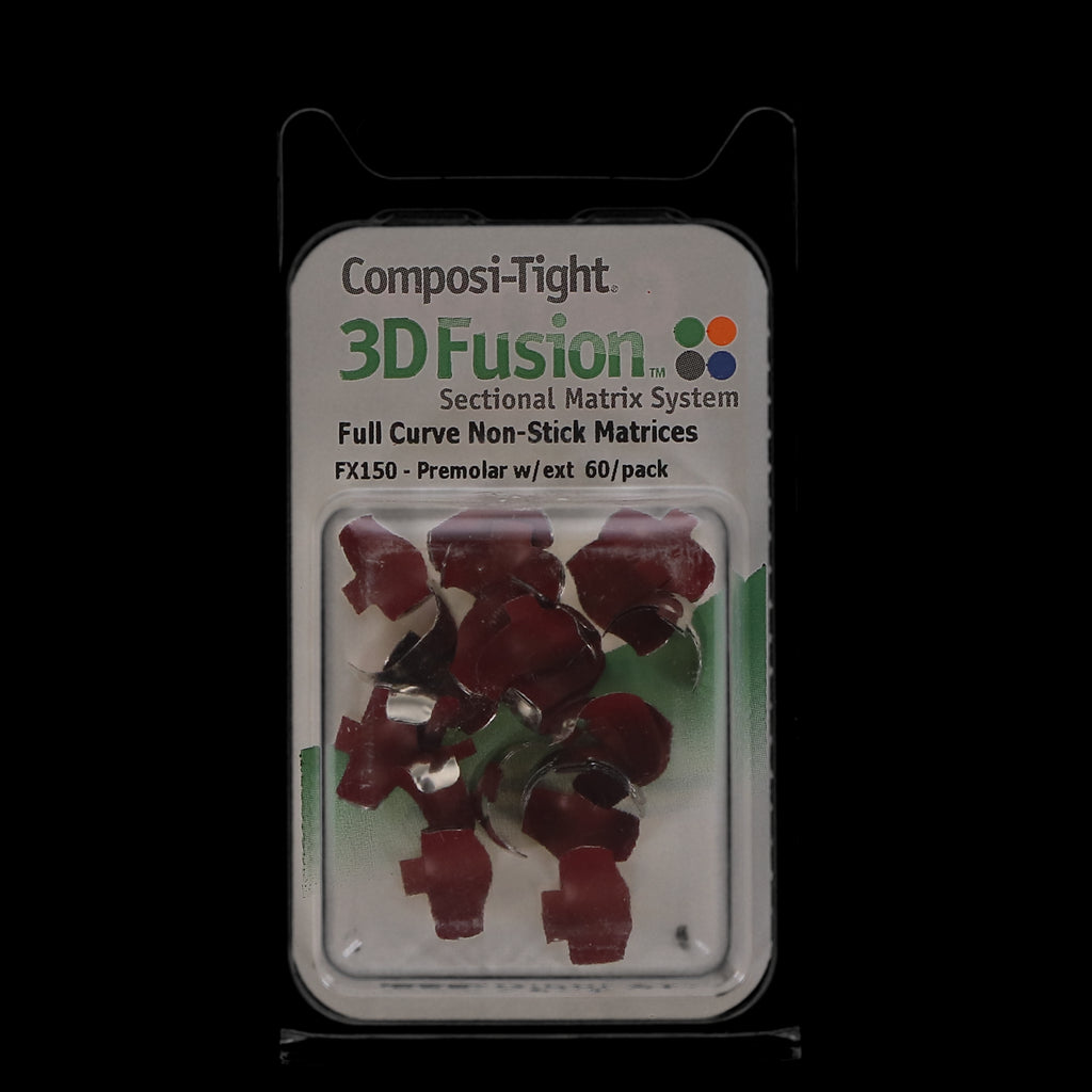 Garrison FX150 Composi-Tight 3D Fusion Full Curve Bicuspid Matrices with Extension Red