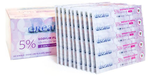 House Brand PR450 Dream Dental Fluoride Varnish .40 mL Bubblegum 50/Pk