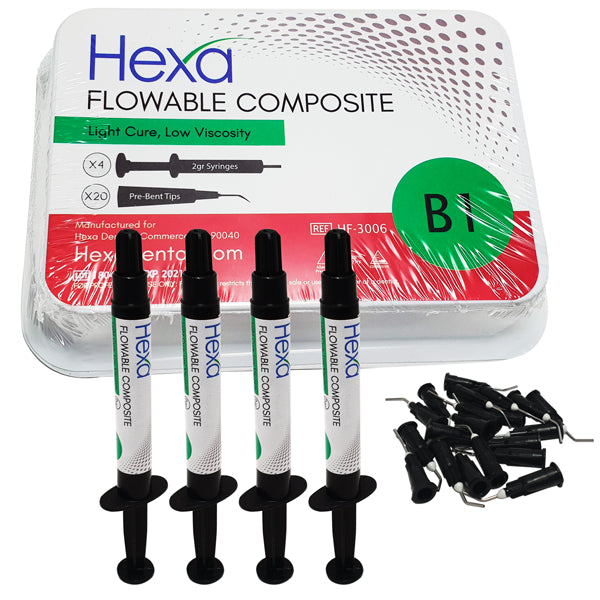 Hygedent HF-3006 Hexa Flowable Dental Composite Kit B1 4/Pk 2 Gm