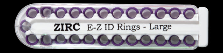 Zirc Dental 70Z200R EZ-ID Instrument Rings Large Purple 0.75" 25/Pk