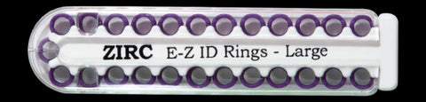 Zirc Dental 70Z200R EZ-ID Instrument Rings Large Purple 0.75" 25/Pk