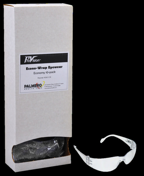 Palmero 3601CB Econo Wrap Eyewear Dispenser with Clear Eyewear 10/Pk
