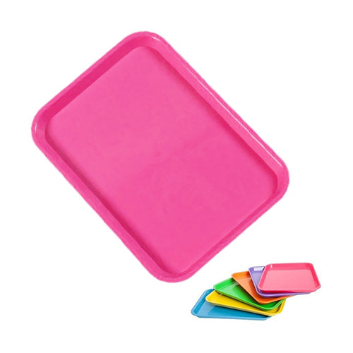 Plasdent 300BFS-6 Flat Set-Up Tray Size B Ritter Neon Pink 13 3/8" x 9 5/8"