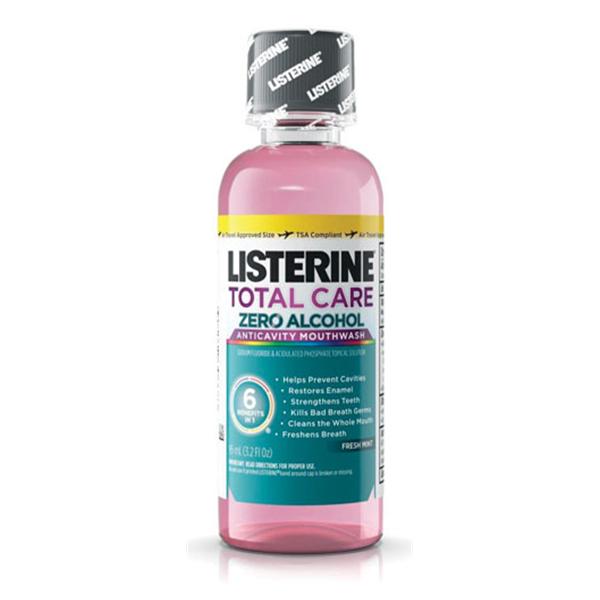 Warner Lambert J&J Dental 30668 Listerine Total Care Zero Fresh Mint Mouthwash 3.2 Oz 24/Pk