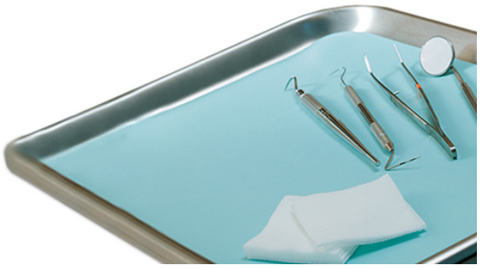 Tidi 917573 Dental Paper Tray Covers 5" X 8" Mini-F Blue 1000/Pk
