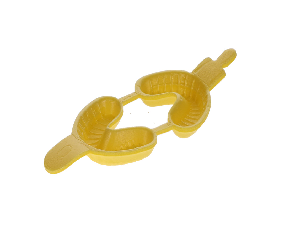 House Brand Dentistry 108112 Fluoride Trays Foam Dual Arch Small Yellow 100/Pk