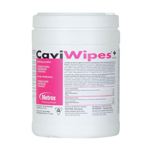 Metrex 13-1150 CaviWipes XL Disinfecting Towelettes XLarge 9" x 12" 66 Can