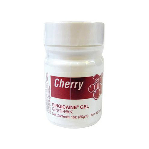 Gingi-Pak 20109 Gingicaine Flavored Topical Gel Bing Cherry 1 Oz Jar