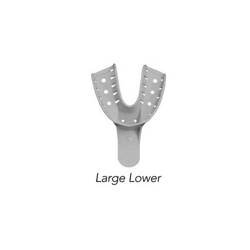 House Brand IMLL2 Impression Trays Perforated #2 Large Lower 12/Pk