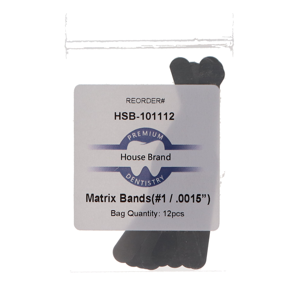 House Brand Dentistry 101112 Matrix Bands Size #1 Thickness .0015