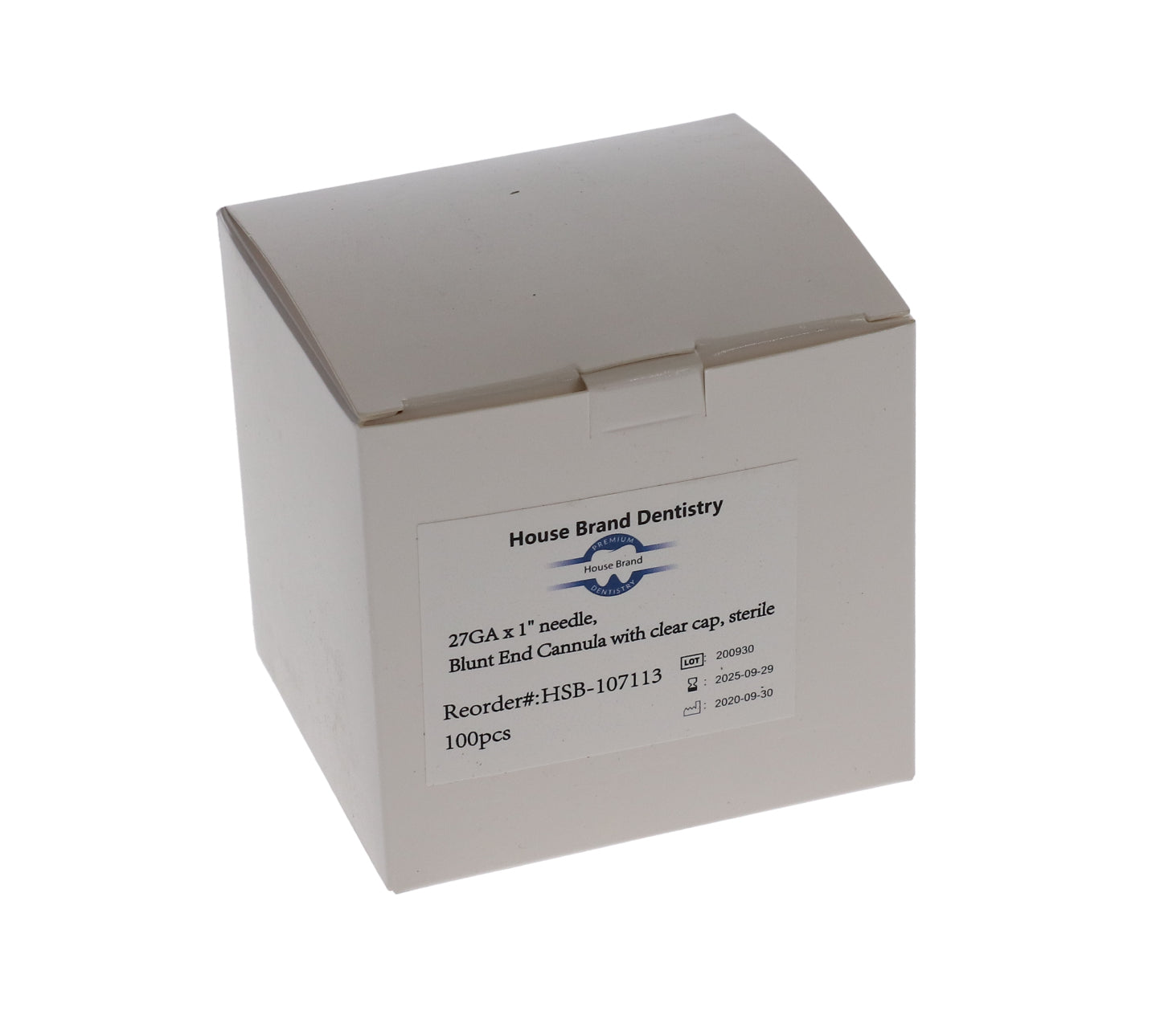 House Brand Dentistry 107113 Endo Irrigating 27 Gauge Dental Needles 100/Pk