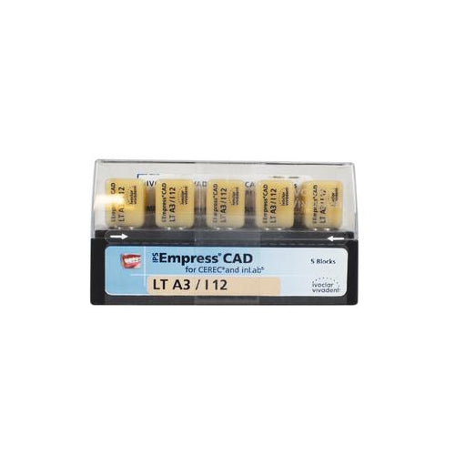 Ivoclar Vivadent 602559 IPS Empress CAD CEREC inLab Blocks LT A3 I12 5/Pk