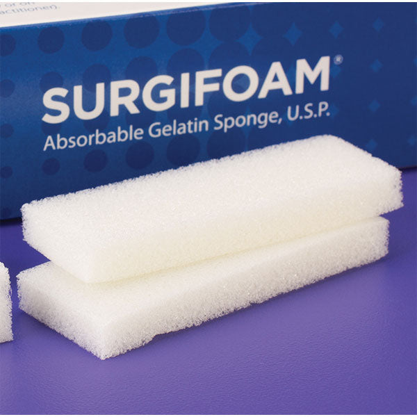 J&J Ethicon 1972 Surgifoam Absorbable Gelatin Sponges 2 x 6 x 7 cm 12/Bx