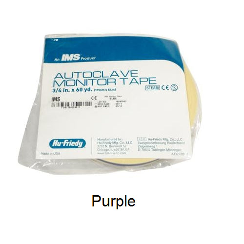 Hu-Friedy IMS-1264 IMS Autoclave Monitor Tape Purple 60 Yard Roll 3/4 EXP Aug 2024