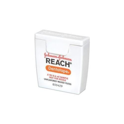 Johnson & Johnson 9276 Reach Dentotape Unflavored Dental Floss Waxed 5yd 144/Bx