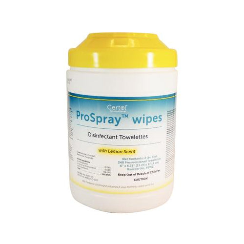 Certol PSWC ProSpray Surface Disinfectant Towelettes Wipes 6" x 6.75" 240/Pk