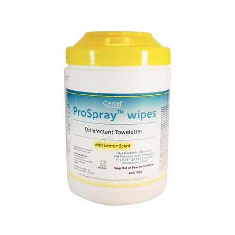 Certol PSWC ProSpray Surface Disinfectant Towelettes Wipes 6" x 6.75" 240/Pk
